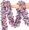 4th of July Decoration Red White Blue Tinsel Garland, Patriotic Decor Parade Golf Cart Metallic Shiny Glitter Tinsel for Memorial Day Independence Day(Style B)